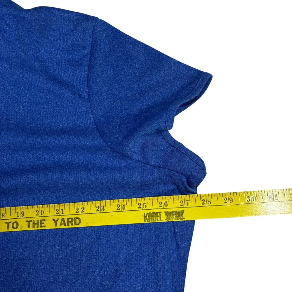 Port Authority Ladies Royal Blue Heathered Polo Shirt Short Sleeve V-Neck Sz 4XL